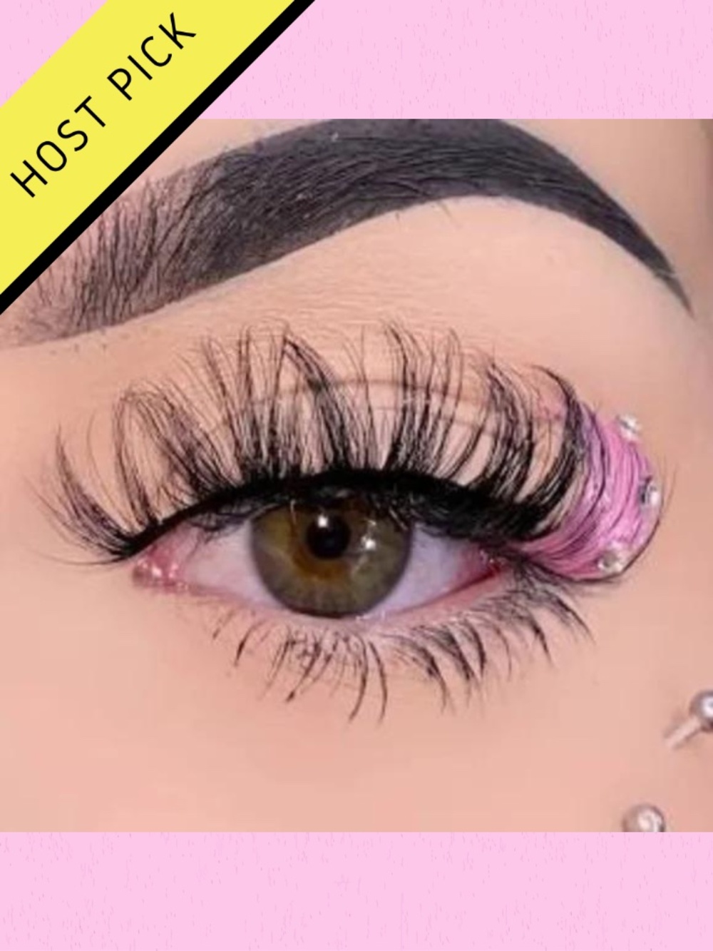 HP | Pink Rhinestone Lashes